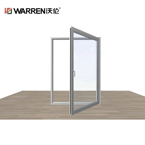 Warren 36x24 Window Modern Black Aluminum Tilt And Turn Casement Window With Grill Design And Mosquito Net