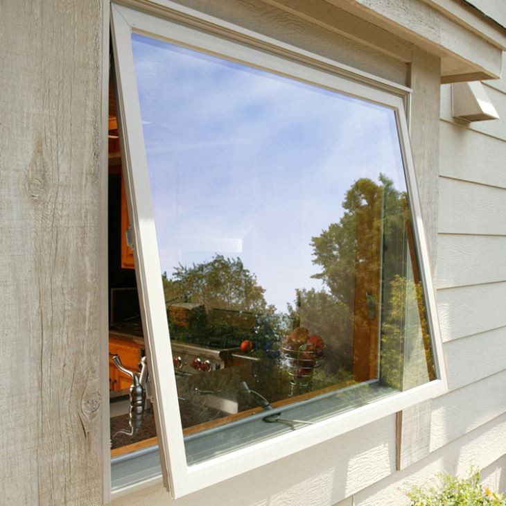 Warren San Francisco wood color windows aluminum double glazed french casement window