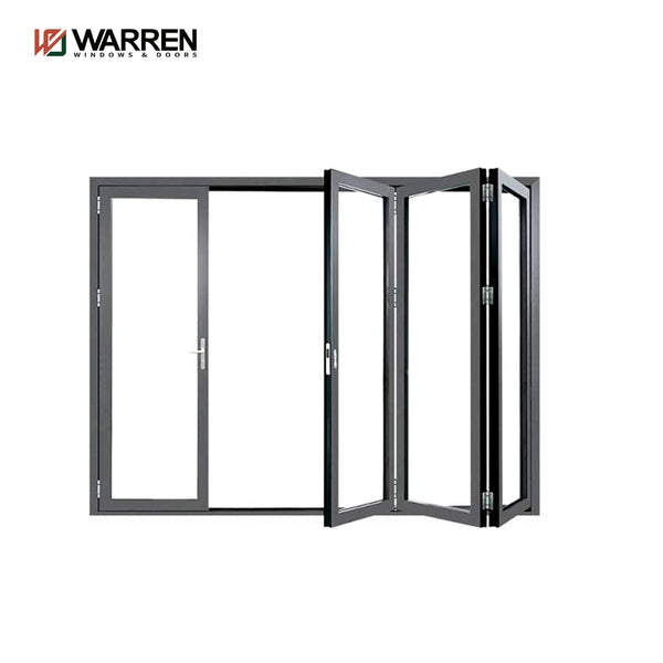 Warren Customized waterproof aluminum folding doors tempered glass bifold patio door Outdoor Exterior Bifold Doors