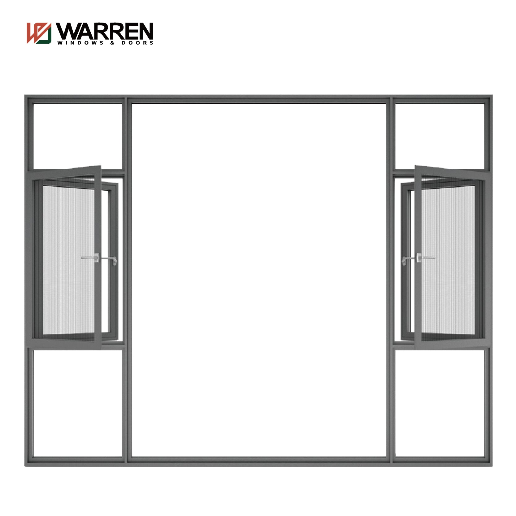Warren Sound Insulation And Heat Insulation Aluminum Casement Windows Casement Windows With Mosqui To Net