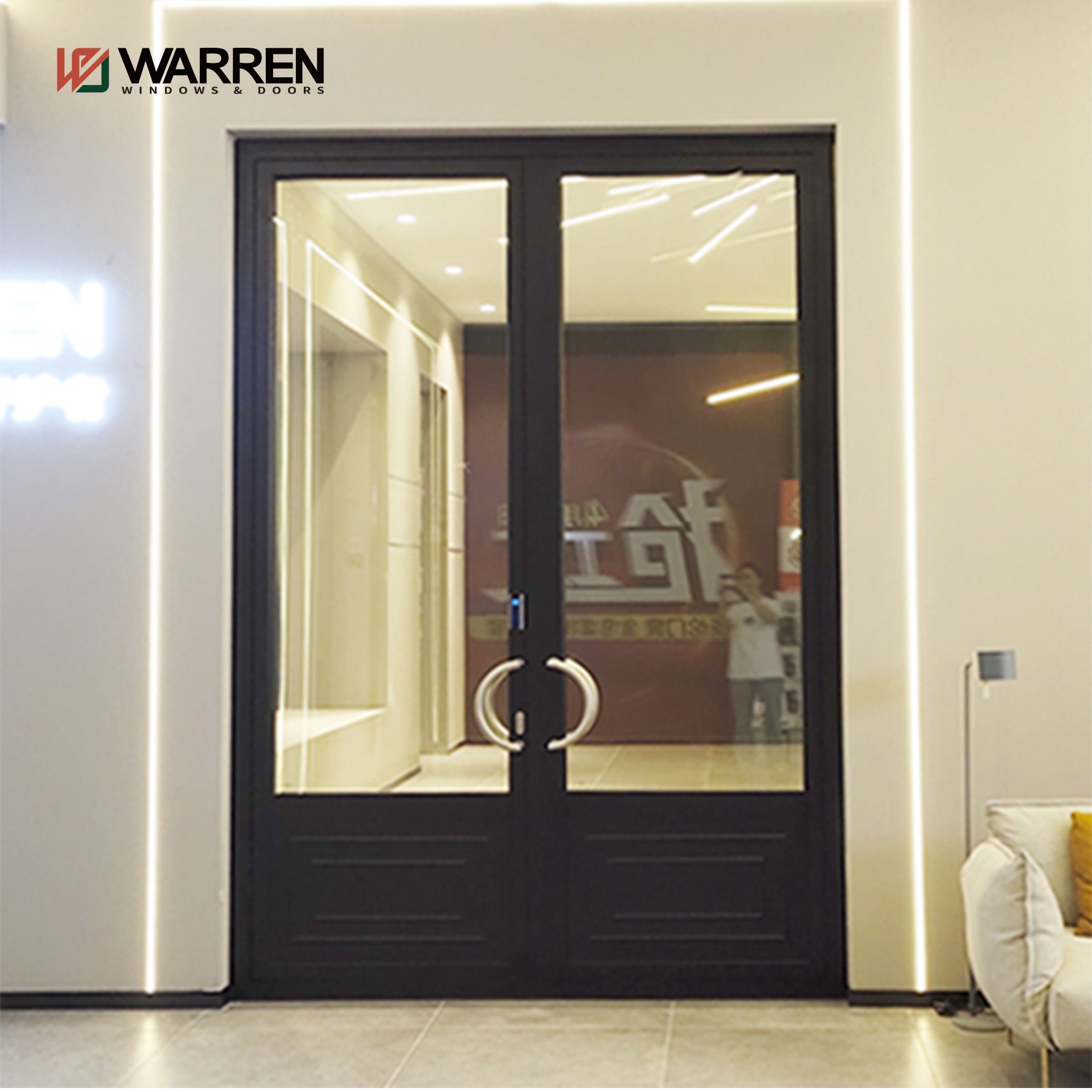 Warren New Promotion  Hot Style Aluminum Frame Kitchen Casement Door Interior Swing Door