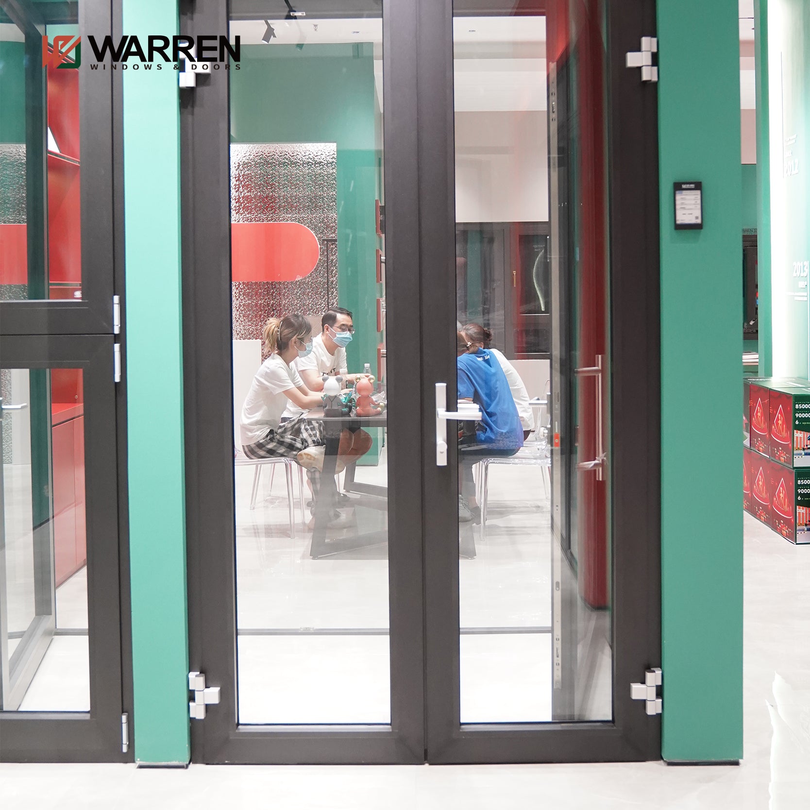 Warren Cheap Made In China Customized Aluminum Glass French Door Design Aluminium Casement Door Prices