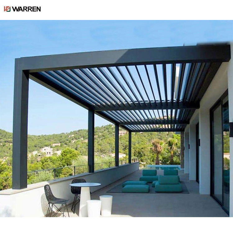 Warren 6x6m outdoor industrial covered retractable awning pergola