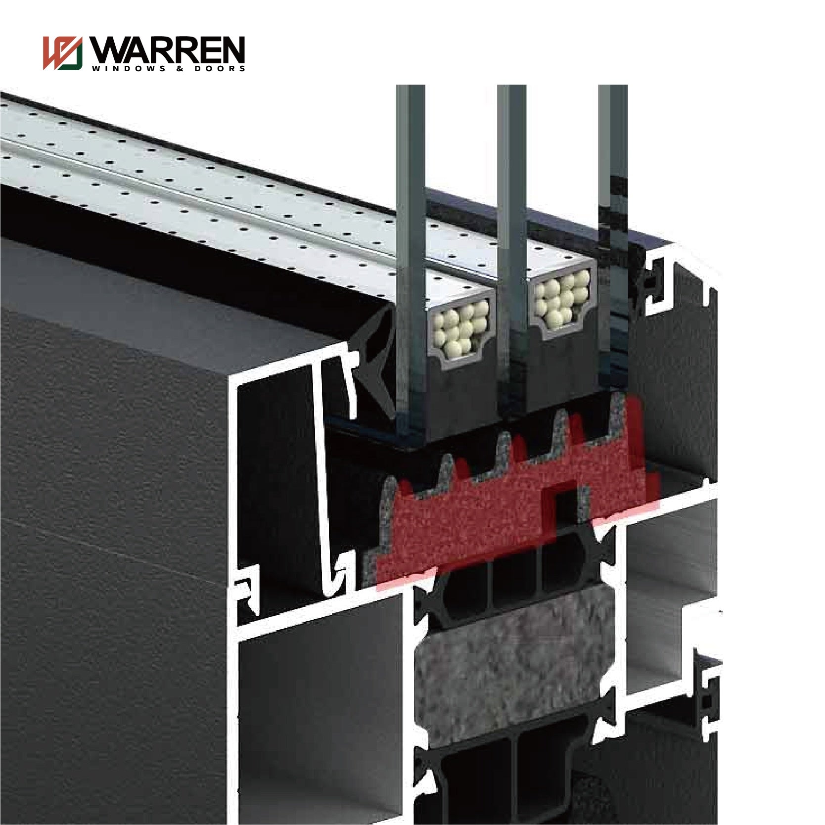 Warren 75 series Inward/outward opening windows excellent quality best price aluminum casement windows