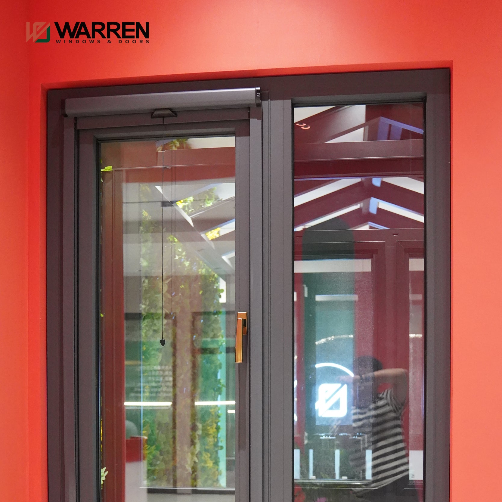 Warren High Quality Wholesale  Double Glazed Aluminium Window French Casement Window Aluminium