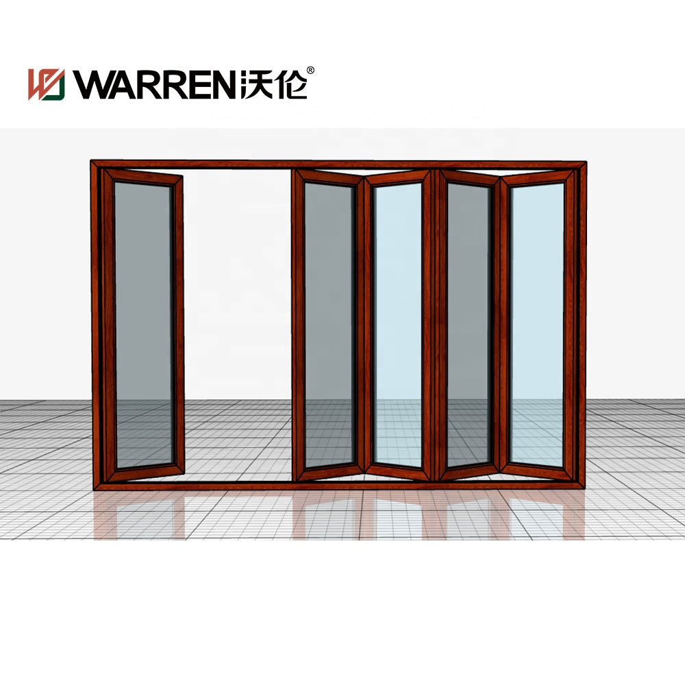 Warren 8 Ft Bifold Door Soundproof Doors Aluminium Tempered Glass Folding Door