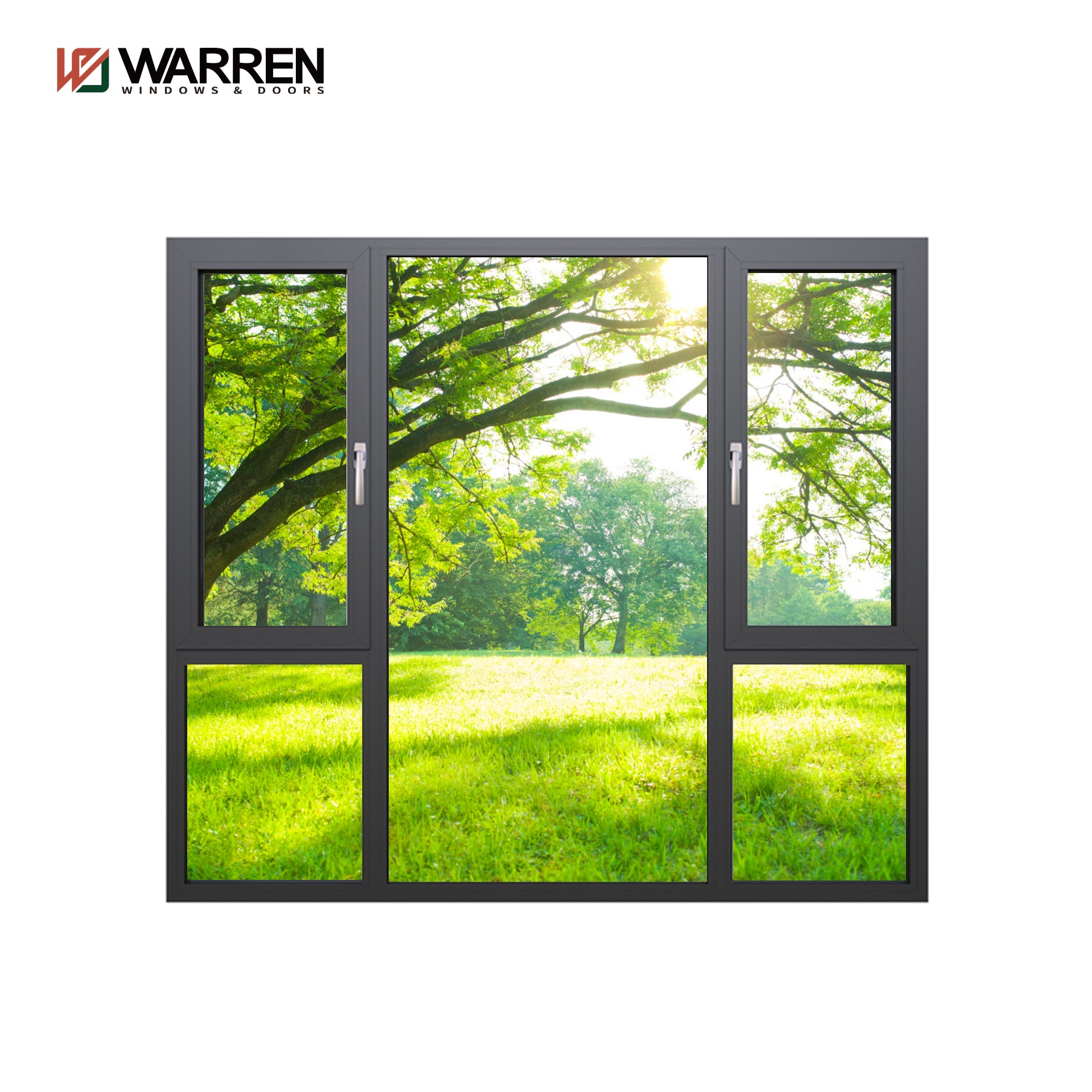 Warren Hot Sale High Performance Thermal Break Aluminum Profile Tilt Turn Window Aluminum Casement Windows