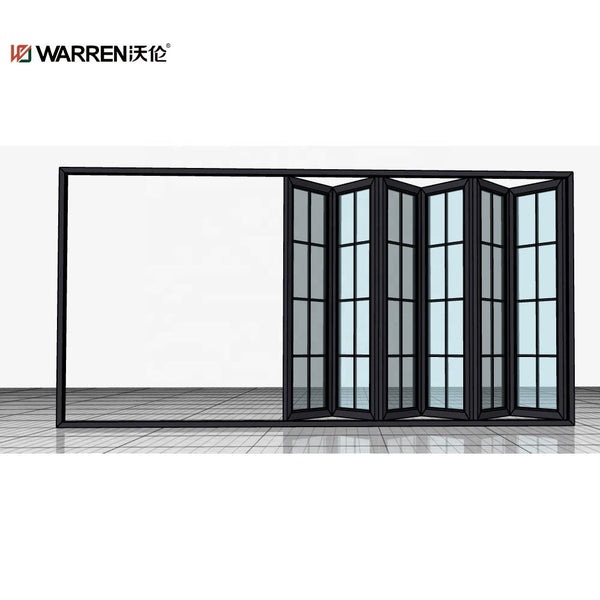 Warren Modern Style Aluminum Folding Glass Door Bathroom Bifold Door Factory Price
