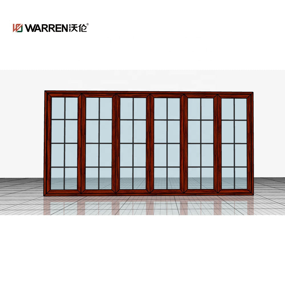 Warren 32x80 Bifold Doors North American Standards Custom Black 3 Panel Double Glazed Folding Door Price