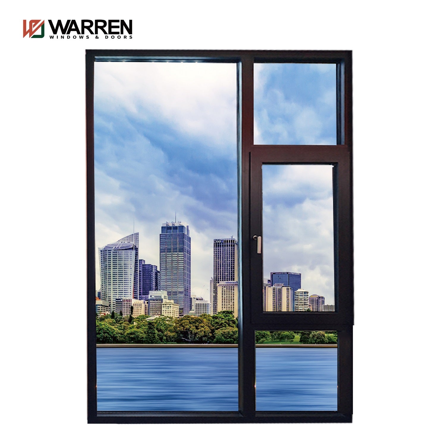 Warren Custom Made Manual Type Tilting Folding Window Screen Tilt Turn Window  Aluminium Window