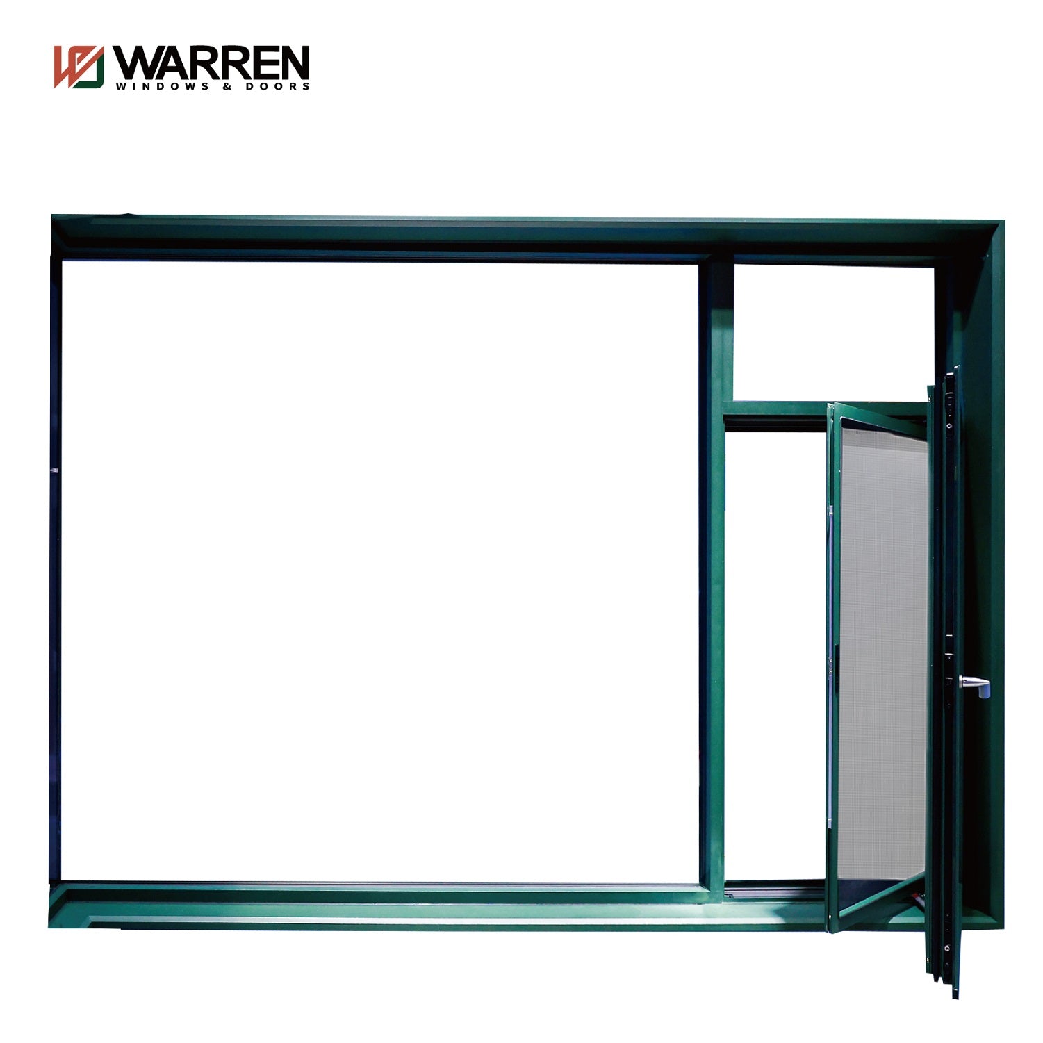 Warren Hurricane Impact Aluminium Window Frame Glass Triple Glass Cheap Price Tilt Turn Windows