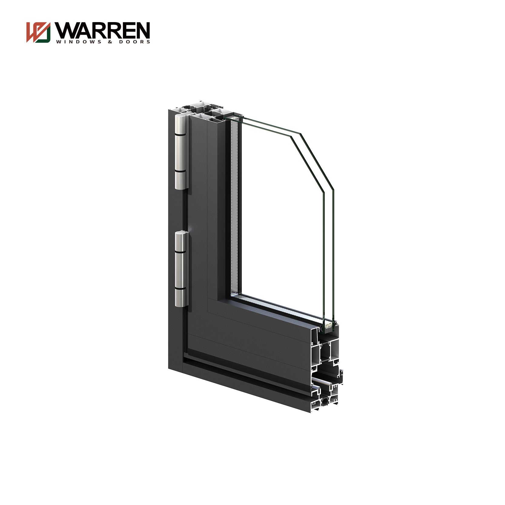 Warren Latest  Style Standards  Frameless Glazed Bi Folding Door Soundproof System Movable Fold Door