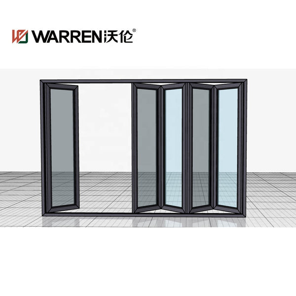 Warren 40 x 80 Bifold Door California NFRC Architectural Thermal Break Aluminum 8 Panels Bi Fold Outdoor