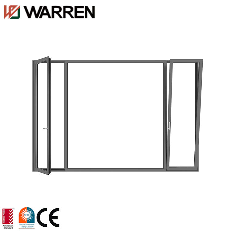 Golden supplier windproof aluminum 4 panels french casement window