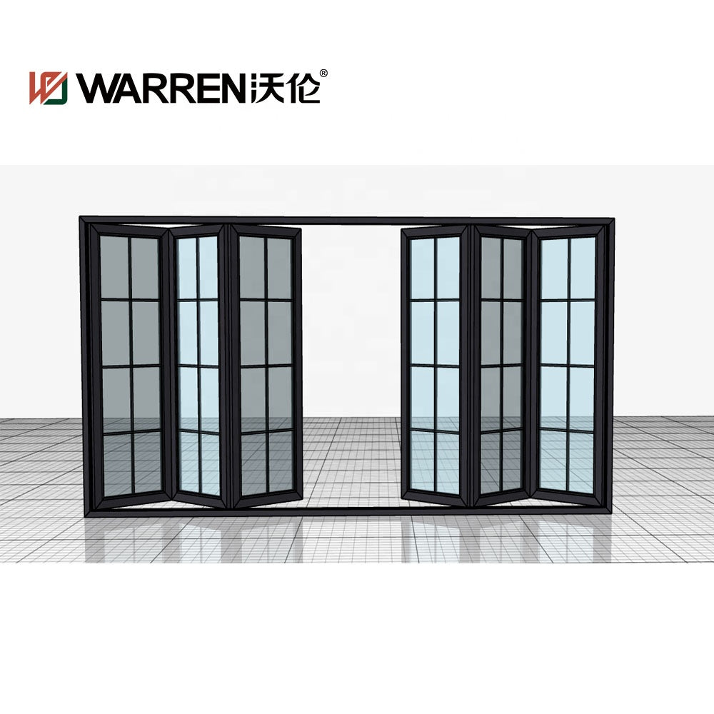 Warren 96x80 Bifold Closet Doors Wholesale Lightweight High Quality Glass Balcony Glass Bifold Doors
