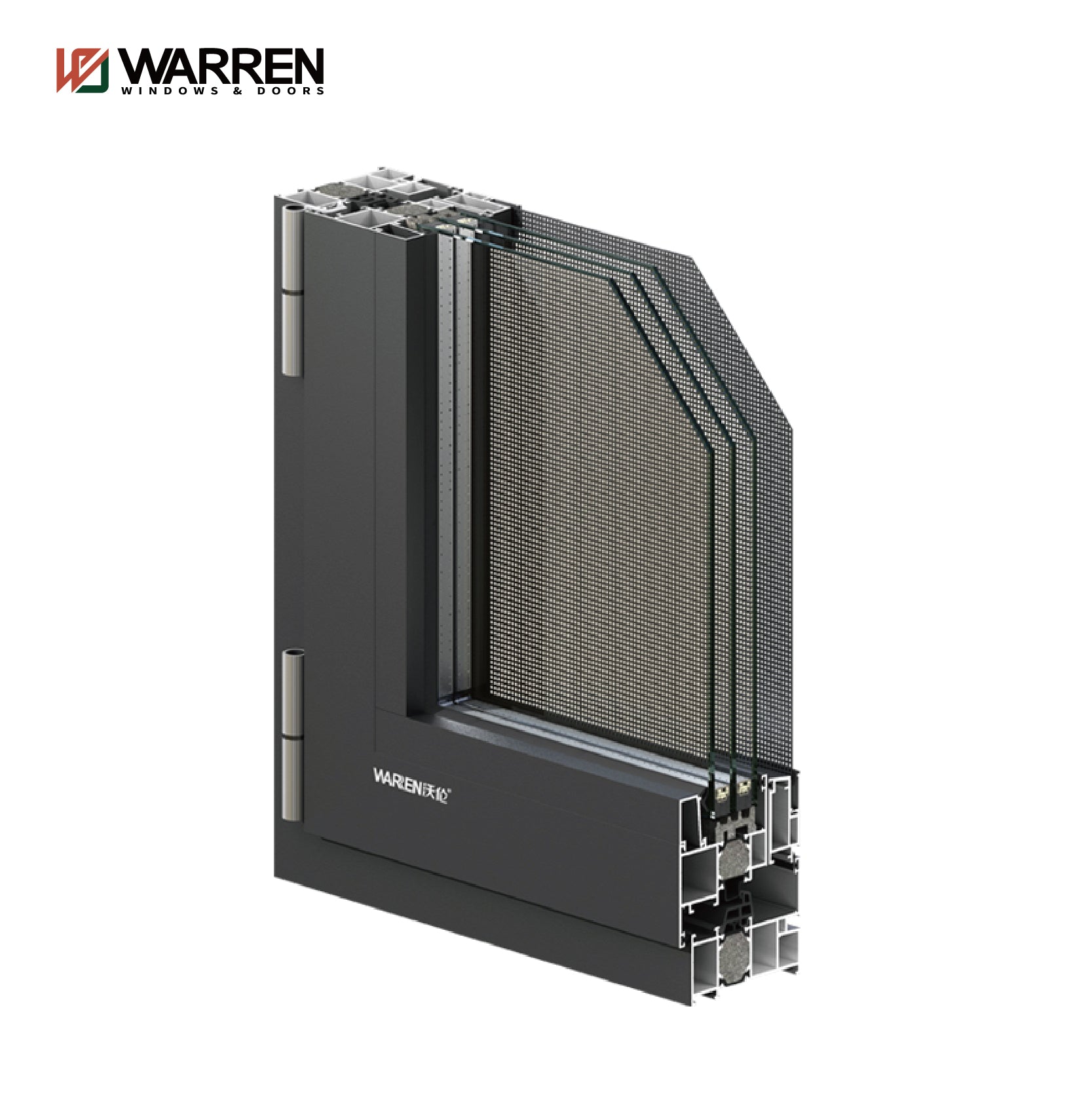 Warren High Quality Custom Wholesale Windows California Standard Aluminum Windows With Mosquito Screen