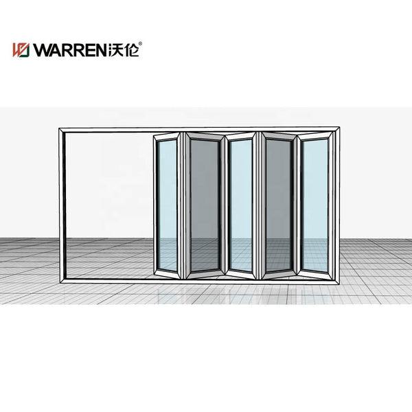 Warren folding door double glass folding patio factory sale