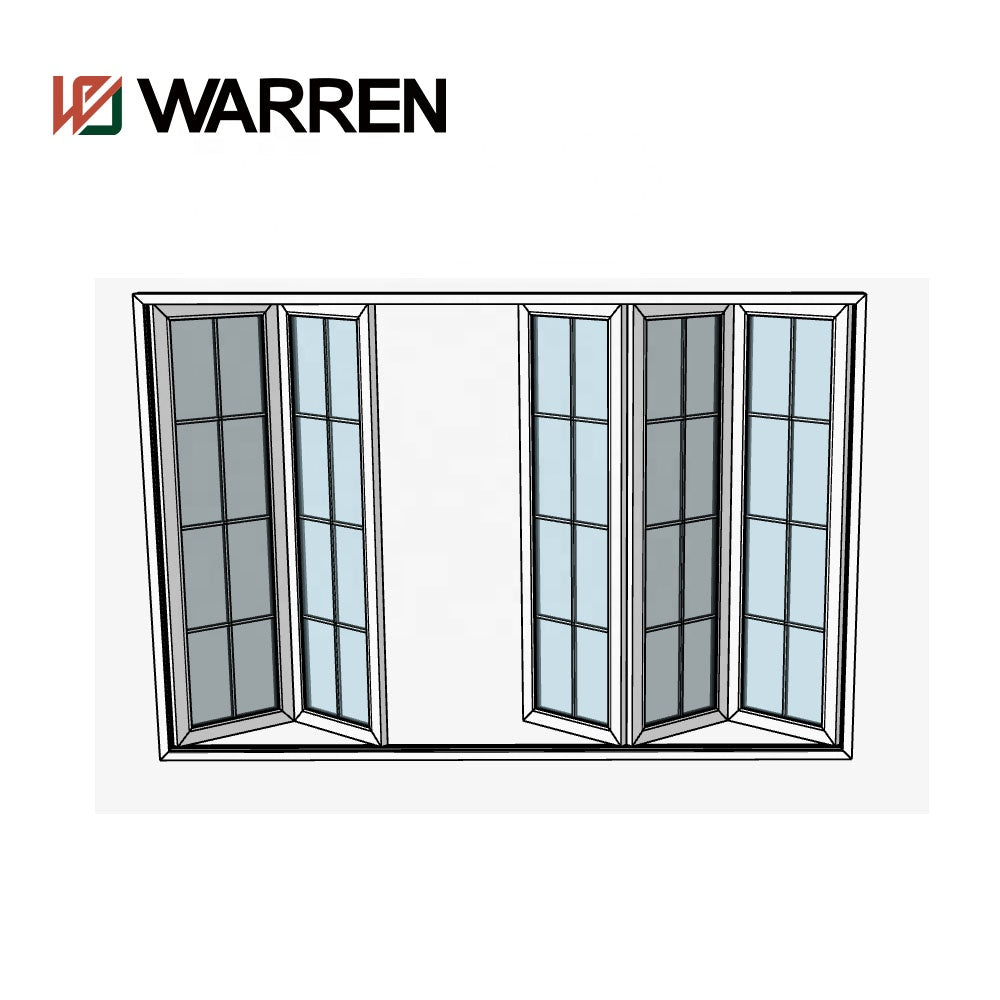 Warren black series 112*35 folding door aluminium 6060-T66 double glass factory sale