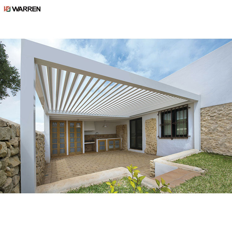 Warren aluminium louver roof outdoor wave sun shade pergola
