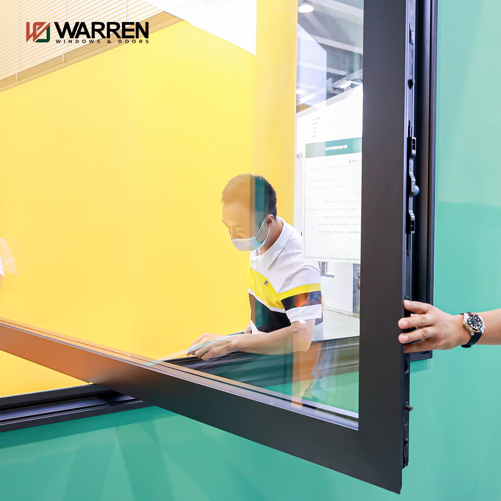 Warren China Factory Direct Sales Thermal Broken Aluminum Profile Double Glass Single Hung casement Window