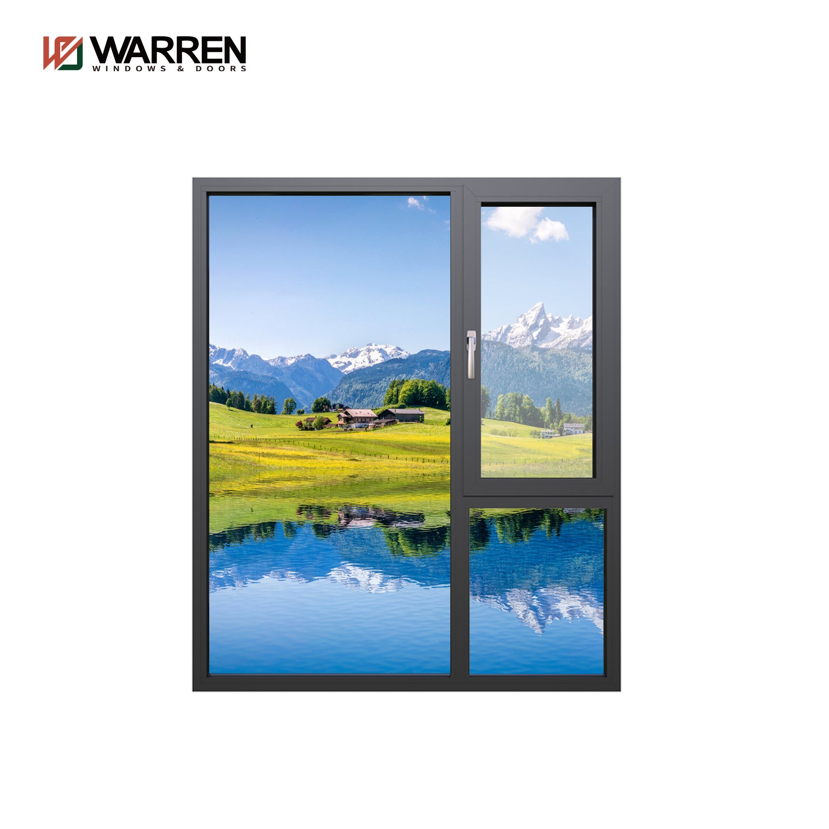 Warren High Quality Factory Sale Aluminium Window Company  Aluminium Window Glass Aluminum Casement Window