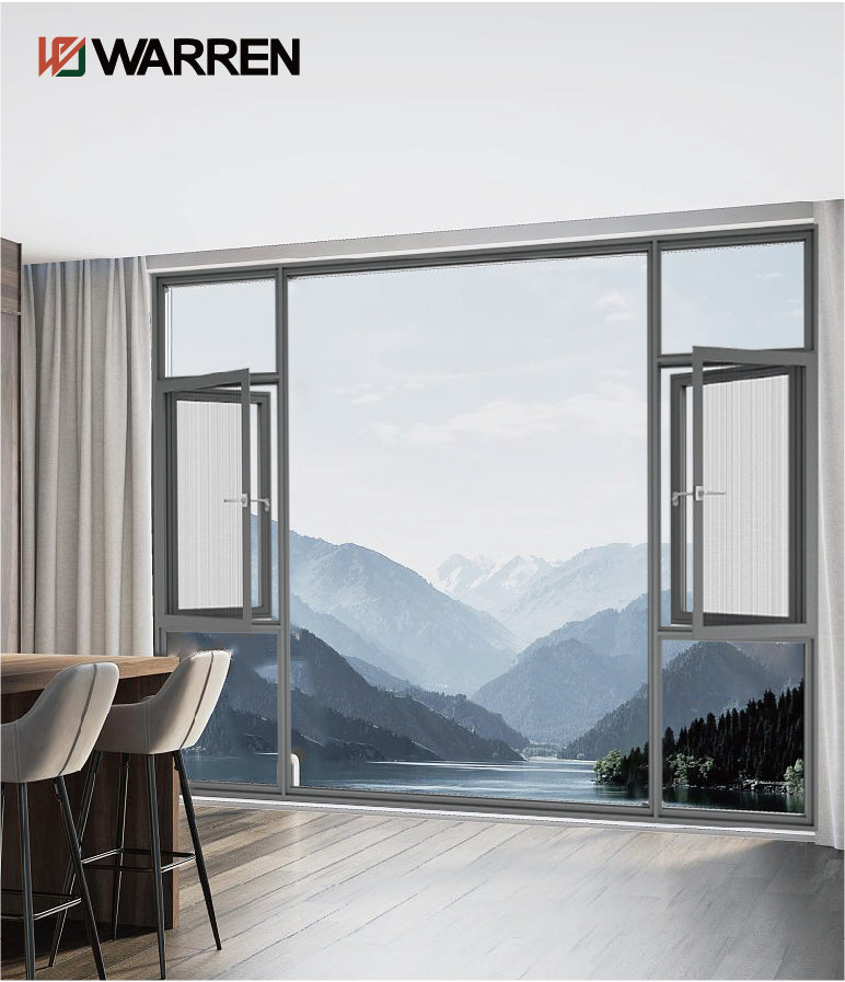 Warren 's Thermal Break Aluminum inawing casement windows tilt & turn windows corner sample