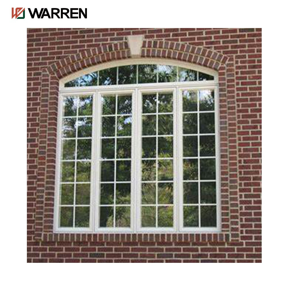 Warren Chinese Factory California Hot Sale Hurricane Impact Special Shaped Windows With Grill Design Aluminum Arch Window