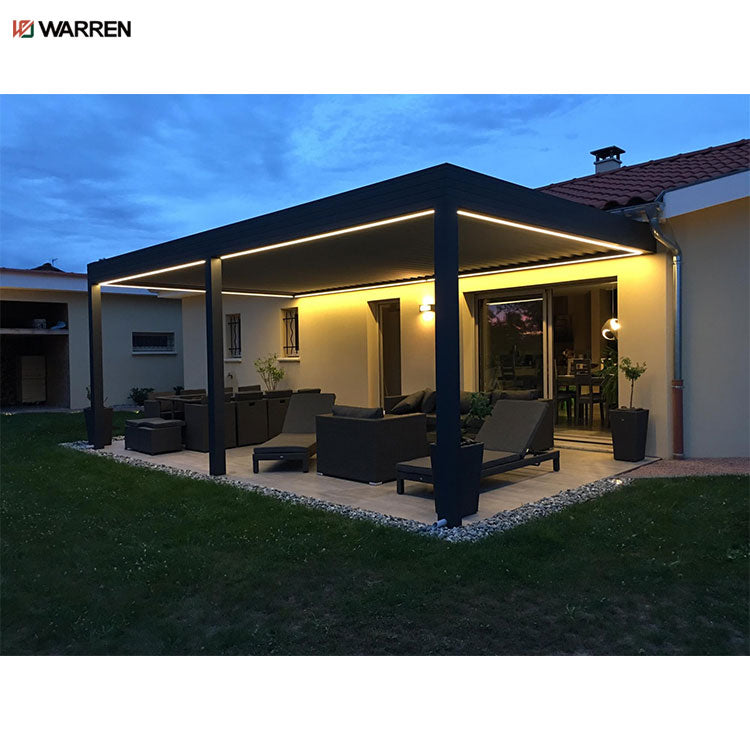 Warren outdoor waterproof retractable folding bioclimatic pergola